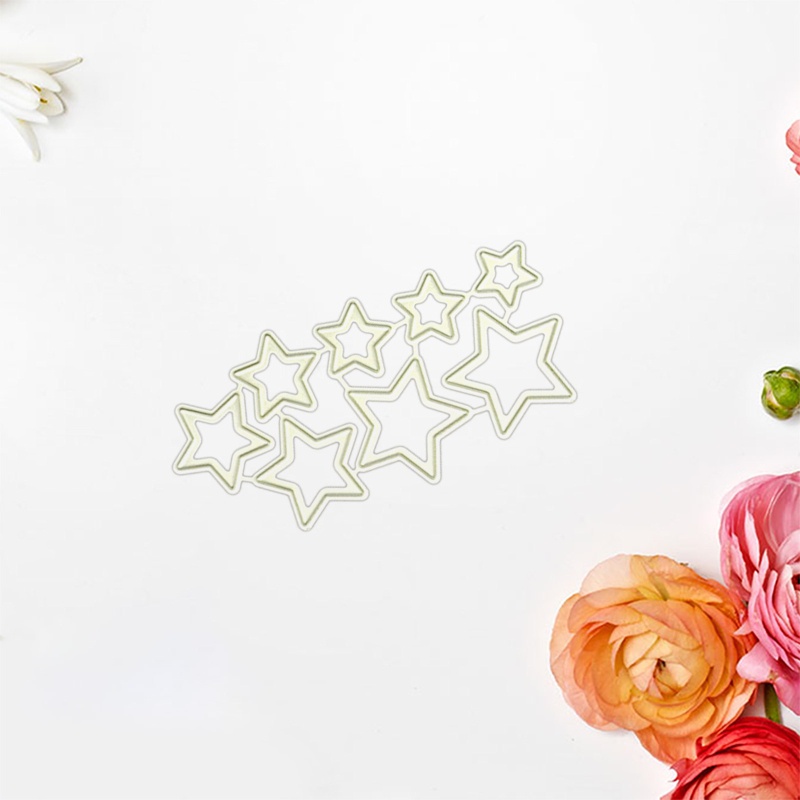 Khuôn Cắt Giấy Làm Từ Kim Loại Hình Ngôi Sao AOTO Trang Trí Scrapbook
