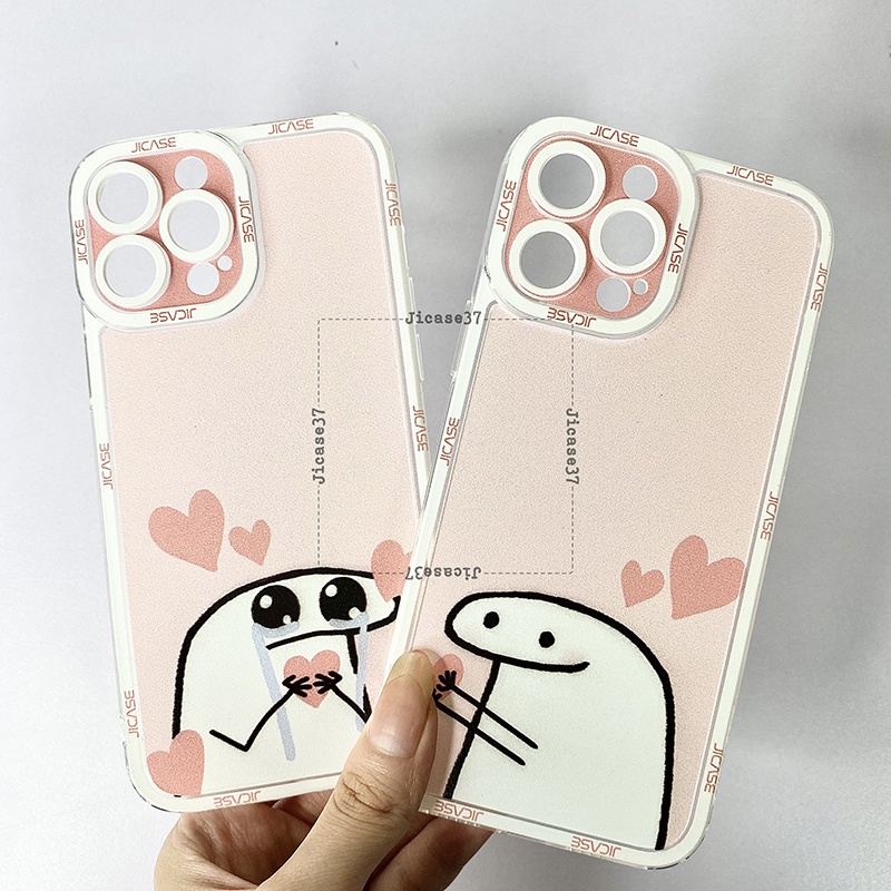 Ốp lưng iphone cạnh vuông Jicase ốp đôi cute ghost 6plus/6s/6splus/7/7plus/8/8plus/x/xs/11/12/pro/max/plus/promax