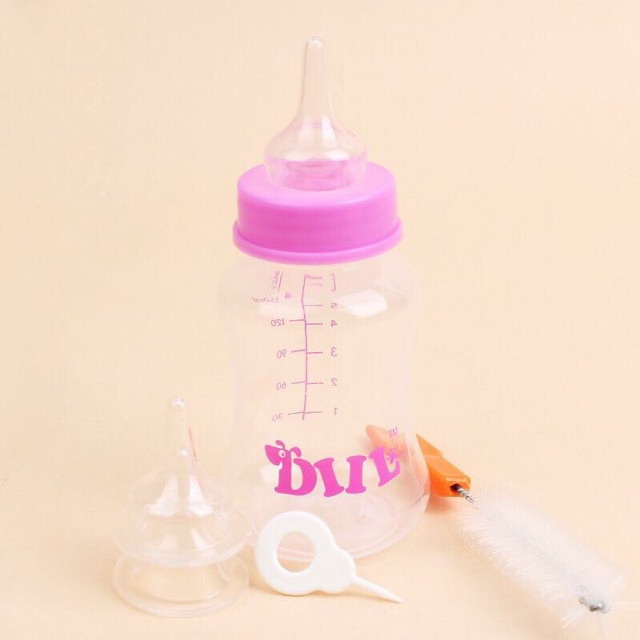 Bình sữa dành cho cún mèo con kèm dụng cụ vệ sinh bình 🥛