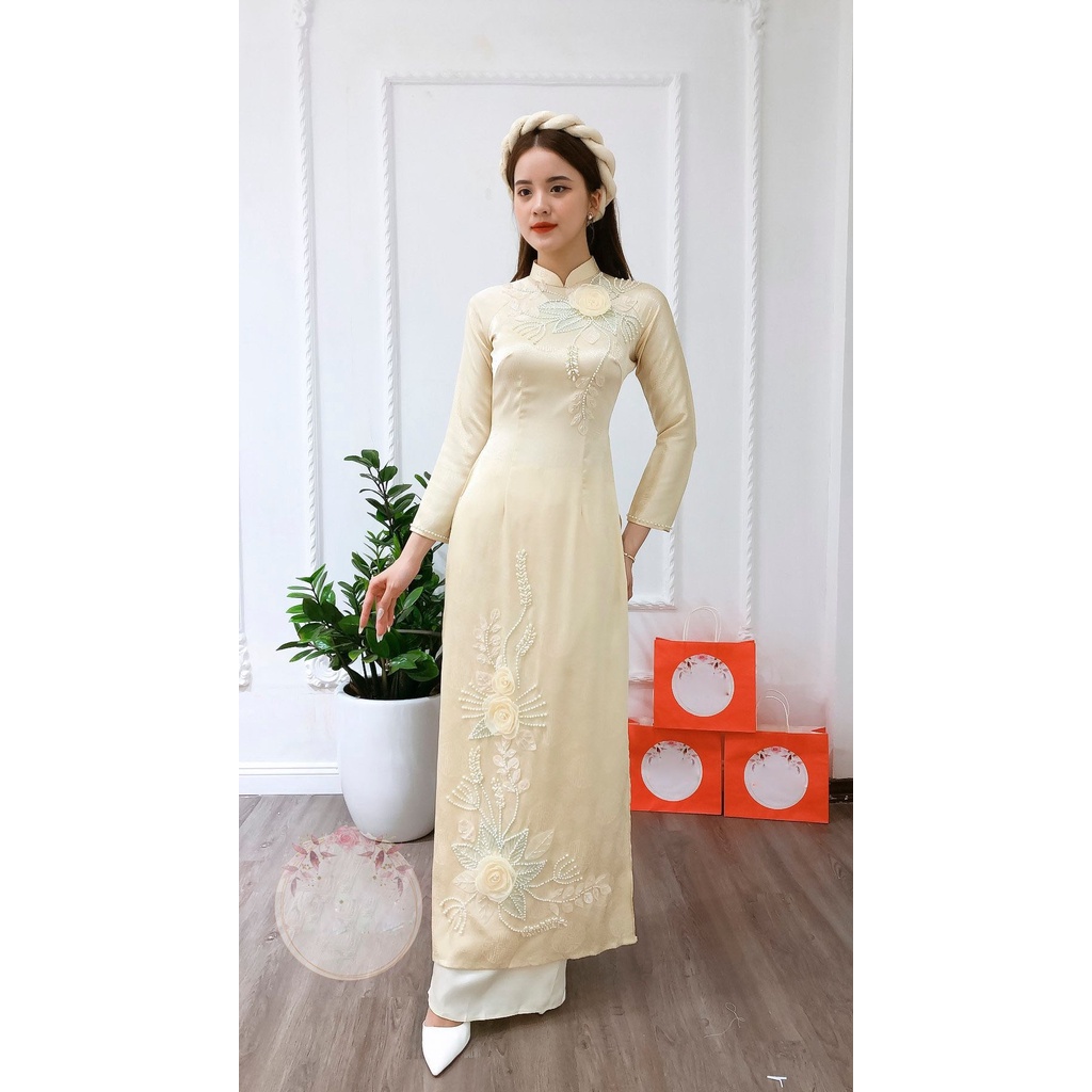 Áo Dài Cô Dâu Cưới Hỏi AD12
