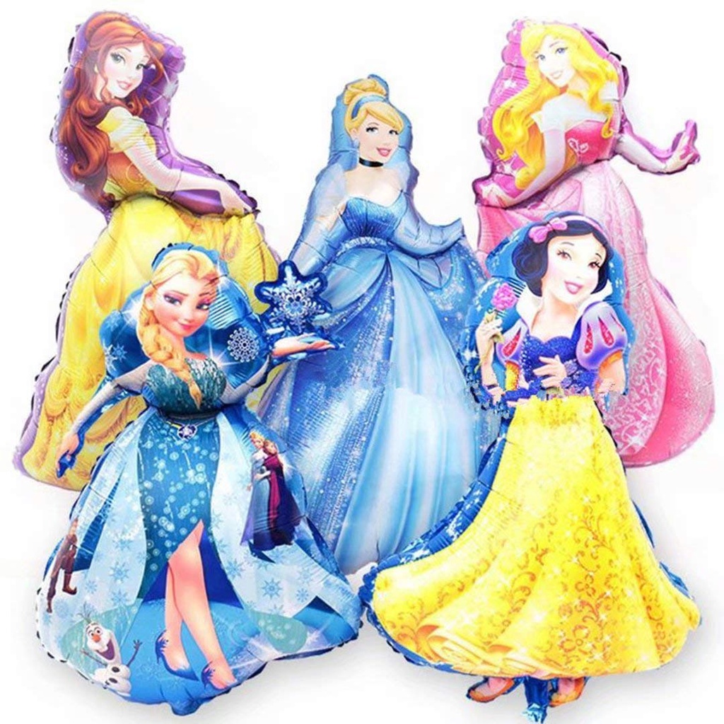Bóng trang trí hình các nàng công chúa Sofia, Esla, Bạch Tuyết, Nàng Tiên Cá, Lọ Lem, Anna, Công Chúa Múa Ba lê