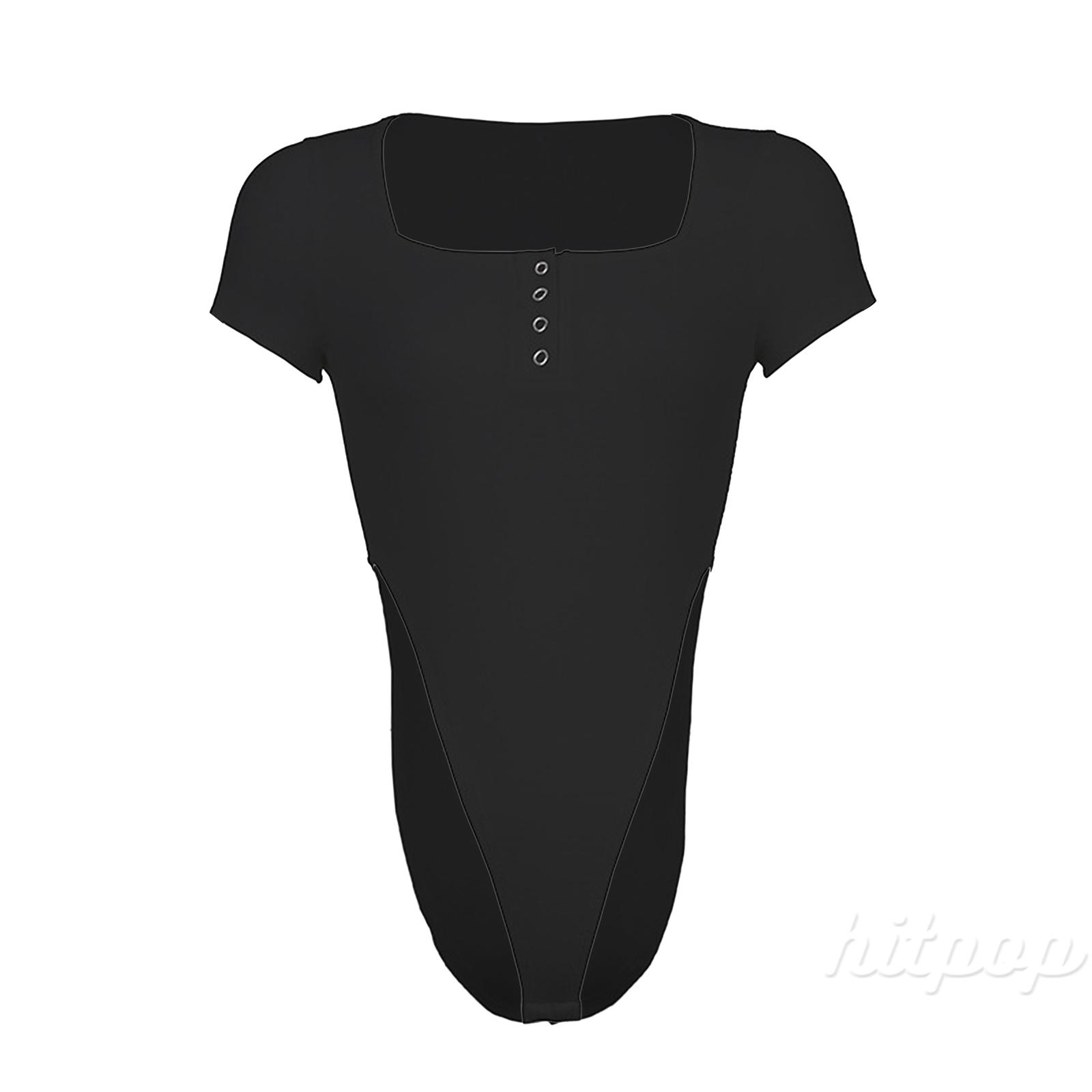 Áo liền quần ngắn tay cổ vuông phong cách sành điệu cho nữ | BigBuy360 - bigbuy360.vn