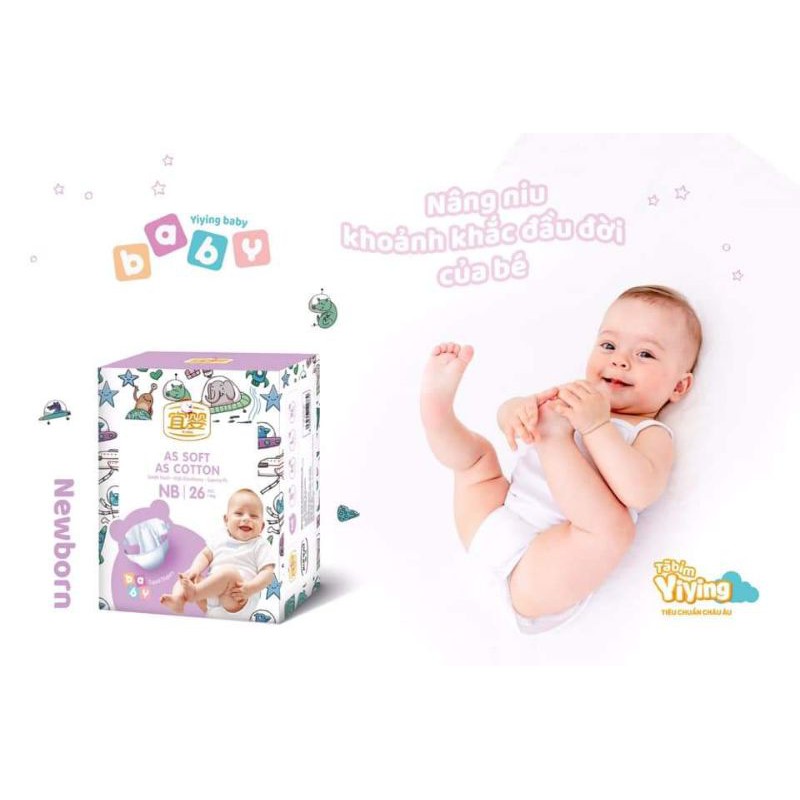 Tã/Bỉm Yiying Tên Lửa size Newborn/26 miếng _Chính ngạch.