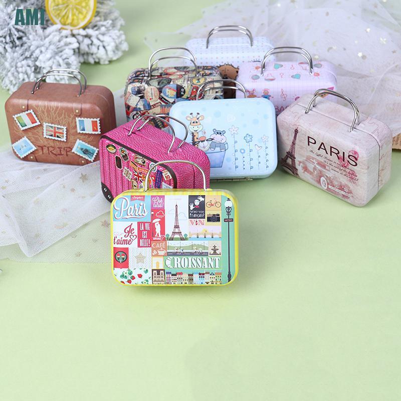 Vali Mini Bằng Kim Loại Trang Trí Cho Nhà Búp Bê