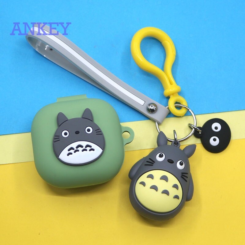 Vỏ bảo vệ hộp sạc tai nghe không dây hình Totoro dễ thương cho Samsung Galaxy Buds Live / Buds Pro / Buds 2