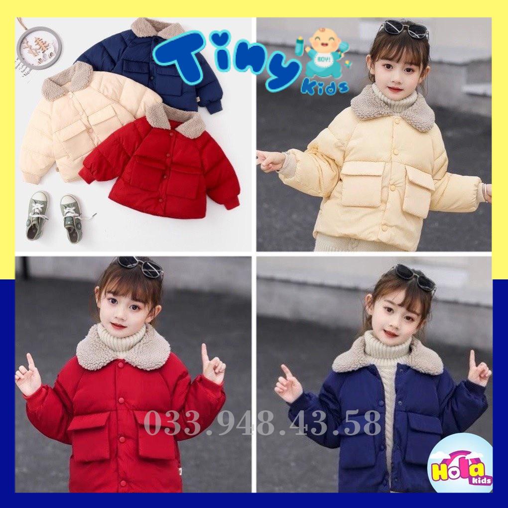 Áo Phao Siêu Nhẹ Phối Cổ Lông Cừu Siêu Ấm Cho Bé 7-15KG (Hàng Quảng Châu loại 1) - Tiny Kids