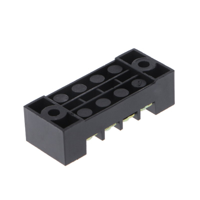 Khối Đầu Cuối Hai Hàng 4 Vị Trí Ốc Vặn Có Nắp Đậy 600v 15a