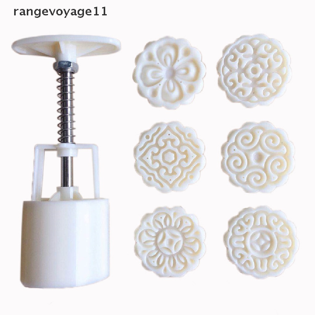 Bộ 6 Khuôn Làm Bánh Trung Thu Hình Hoa 11 Cái