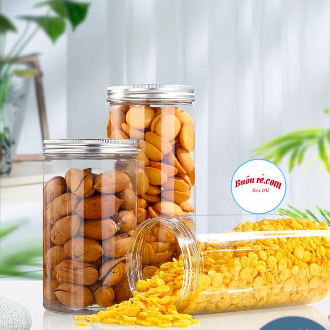 Hộp nhựa nắp thiếc – Hộp nhựa đựng hạt khô nhiều kích thước 01443
