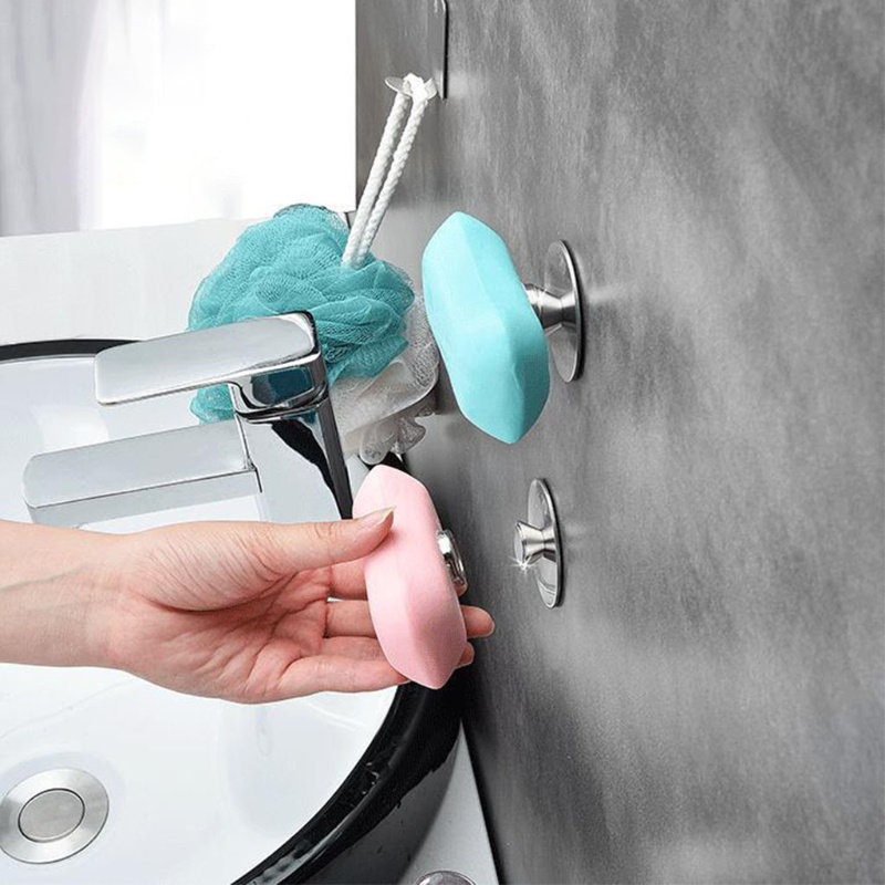 Giá Đỡ Xà Phòng Nam Châm Gắn Tường Bằng Thép Không Gỉ Tiện Lợi Dành Cho Phòng Tắm / Nhà Bếp