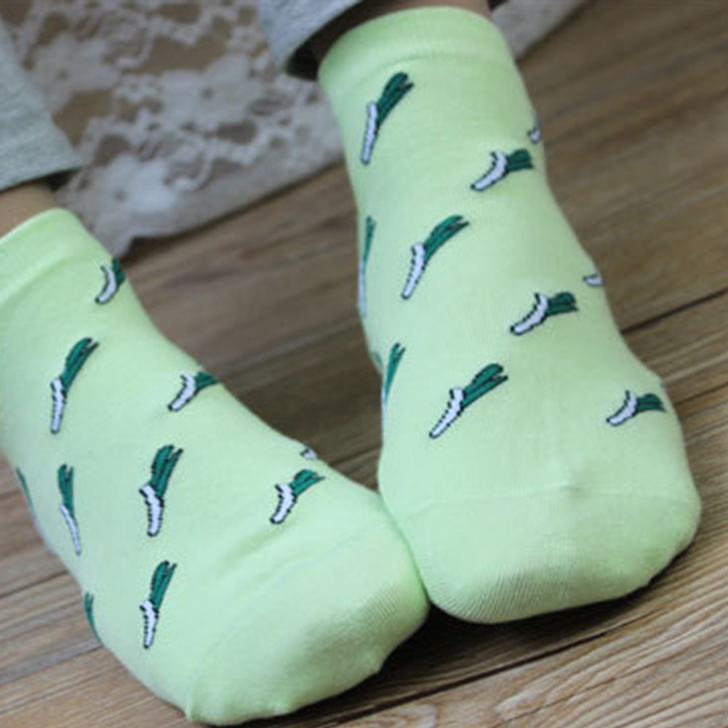 Tất cotton nữ cổ ngắn in họa tiết đáng yêu ngộ nghĩnh