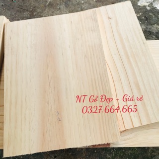 Tấm gỗ thông dài 30cm x rộng 20cm x dày 2cm láng mặt làm mặt kệ, mặt ghế