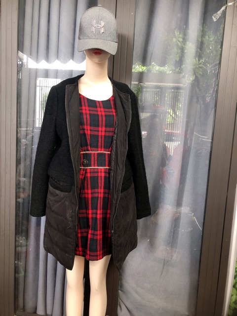 Áo khoát dạ màu đen 2hand combo