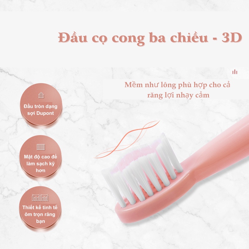 Bàn chải đánh răng điện 3 trong 1 LIG 6 chế độ phù hợp với mọi loại răng lợi làm sạch trắng sâu với công nghệ sóng âm.