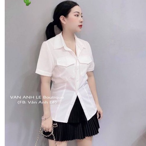 Áo sơ mi 2 túi lật tay chuẩn đẹp siêu xinh(B.C)