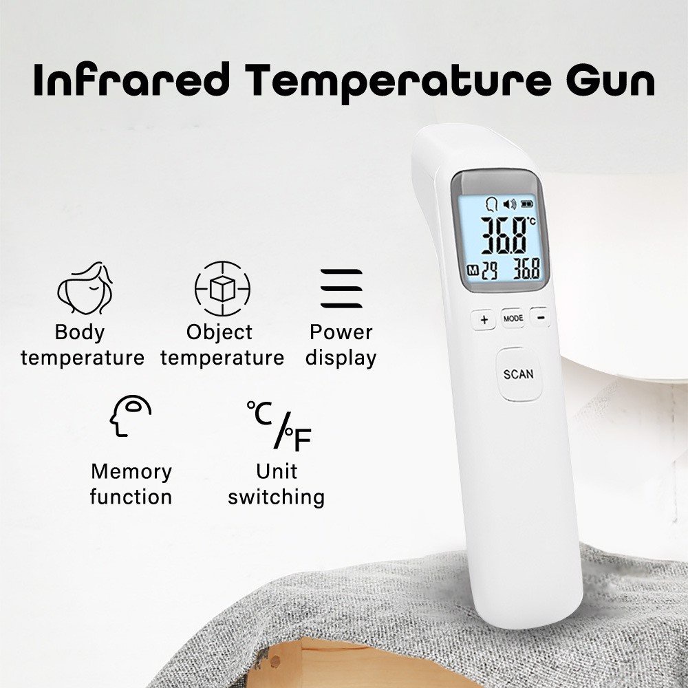 Nhiệt Kế Hồng Ngoại Đện Tử Infrared Thermometer Đo Nhiệt Độ Phòng Nước Tắm Bể Cá Pha Sữa Cơ Thể Trán Cho Bé