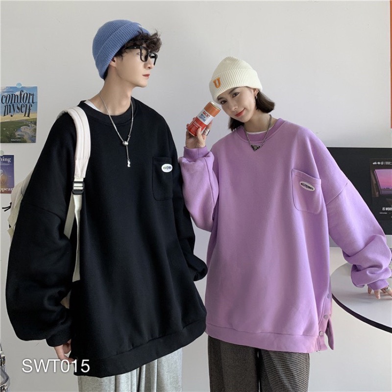 ÁO SWEATER TÚI IN PHỐI NÚT - SWT015 | BigBuy360 - bigbuy360.vn