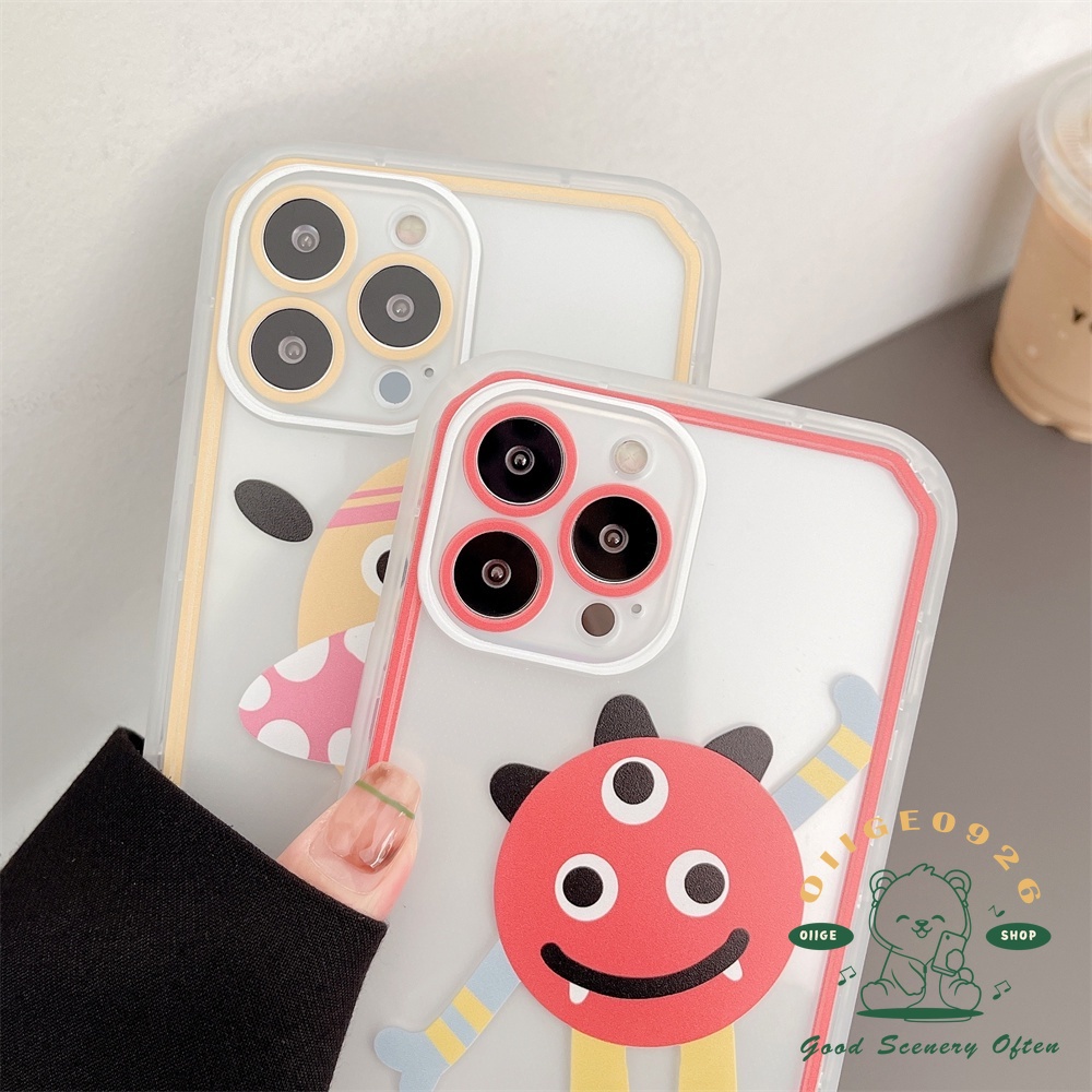 Ốp Điện Thoại TPU Có Giá Đỡ Ẩn In Hình Quái Vật Nhỏ Cho Iphone 13 12 11 Pro Max Xs Max Xr X 8 7Plus