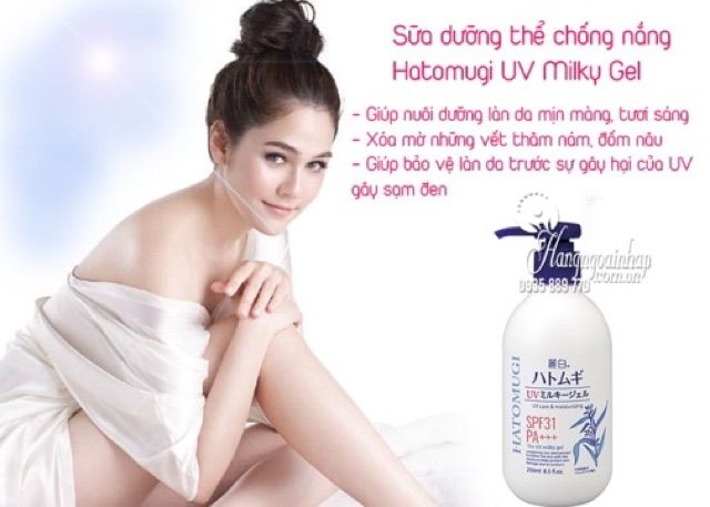[NỘI ĐỊA NHẬT] Sữa dưỡng thể chống nắng Hatomugi siêu hot | BigBuy360 - bigbuy360.vn