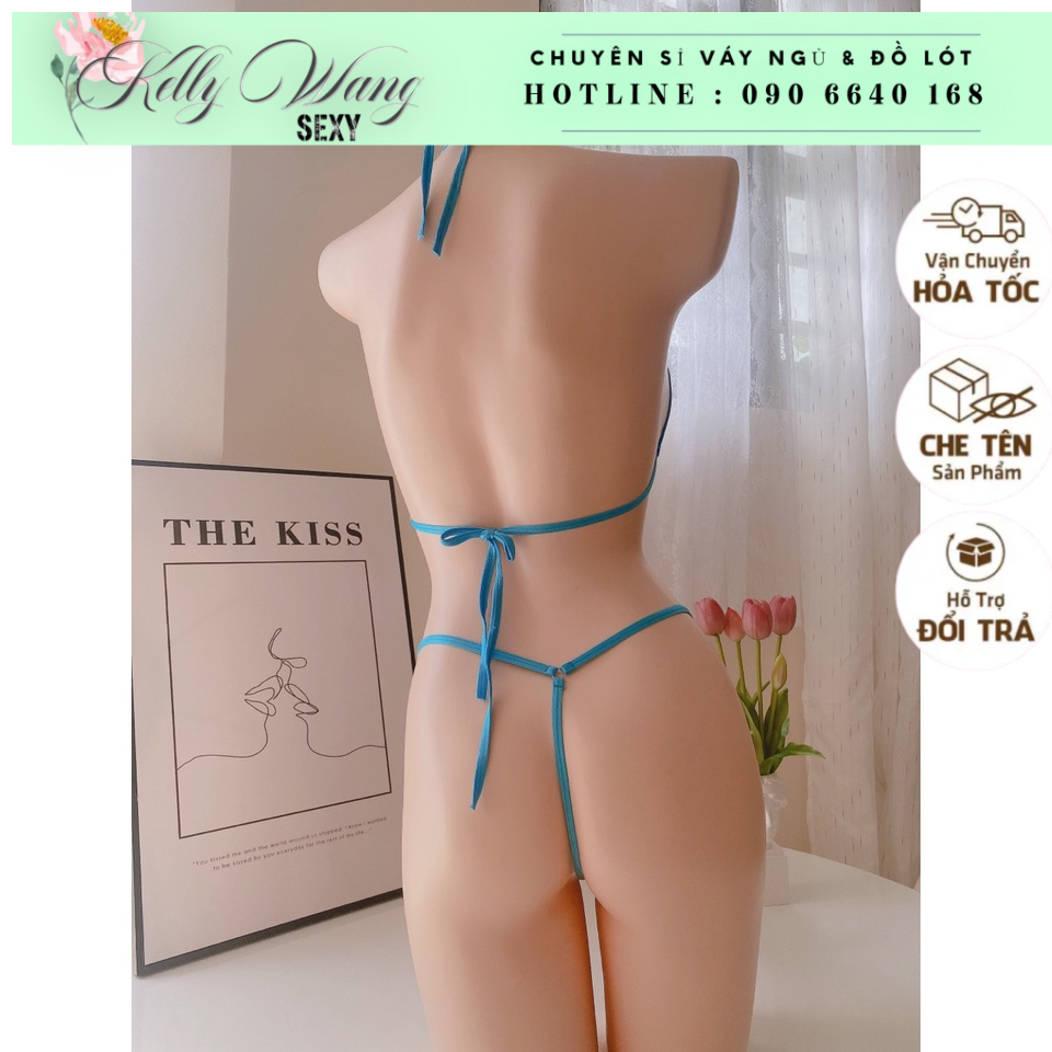 [KELLYWANG] BK076- Bộ lọt khe dây thun gợi cảm - đồ lót sexy