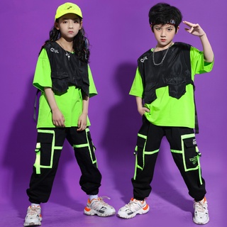 Bộ trang phục nhảy hip hop đường phố hip hop đường phố 1 cho bé trai.a3