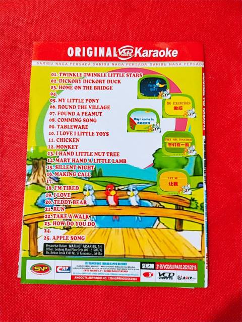 Đĩa Cd Những Bài Hát Karaoke 25 Bài Hát Tiếng Anh Cho Bé