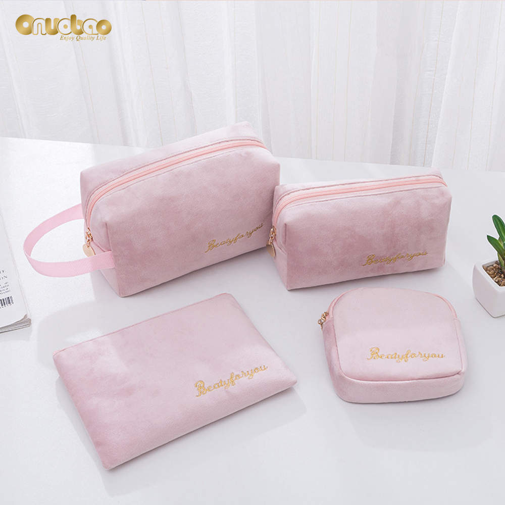 Set 4 túi đựng mỹ phẩm Onuobao chống thấm nước sức chứa lớn phong cách châu Âu cho nữ