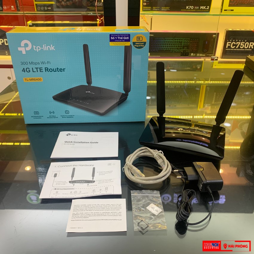 Bộ phát wifi 4G TP-Link TL-MR6400 Wireless N300 Mbps, tận hưởng tốc độ download lên tới 150Mbps