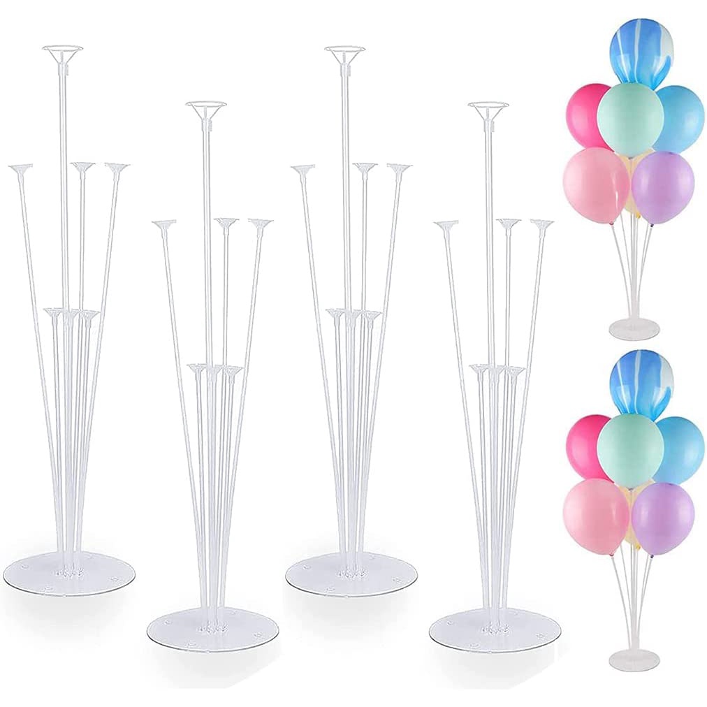 Bộ 4 Giá Đỡ Bong Bóng Màu Trong Suốt Có Thể Tái Sử Dụng Dùng Trang Trí Tiệc Sinh Nhật/Tiệc Cưới