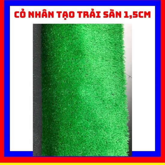 Thảm cỏ nhân tạo màu xanh non sợi ly lông 15mm (dùng trang trí )( mua nhiều chat với shop miễn sip )