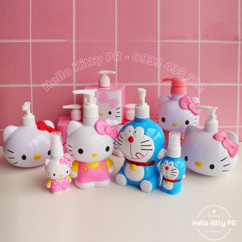 Bình chiết dầu gội, sữa tắm Hello Kitty