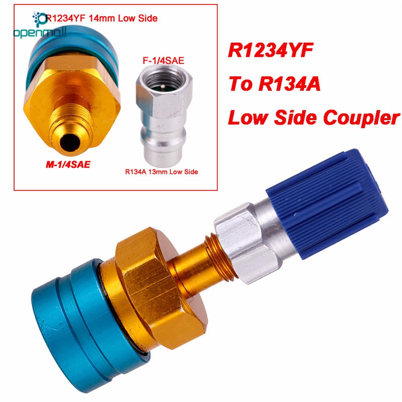OM 1Pc R1234YF Low Side Coupler to R134A Hose Adapter Quick Fitting Connector