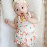 Đồ bộ cho bé - Bộ đũi xốp 2 dây hoạ tiết hoa nhí phối ren ngực siêu xinh cho bé gái từ 1-5 tuổi