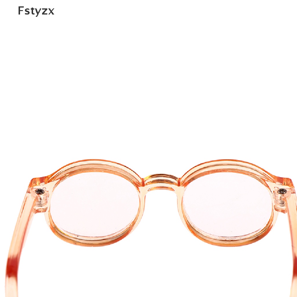 Kính búp bê nhung lông Fstyzx gọng tròn 6.5/ 9.5cm tròng trong suốt FY