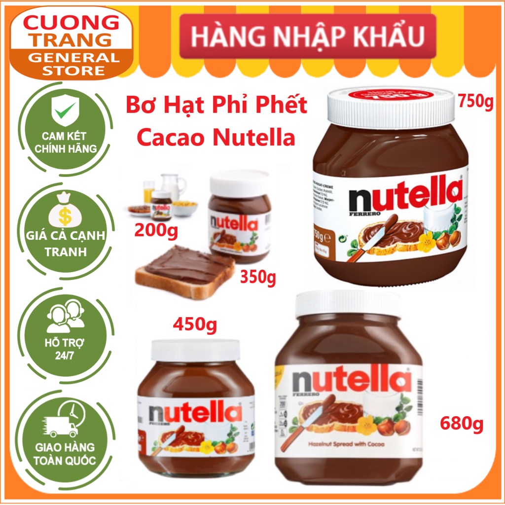 [Mã 154FMCGSALE giảm 8% đơn 500K] Bơ Hạt Phỉ Phết Cacao Nutella