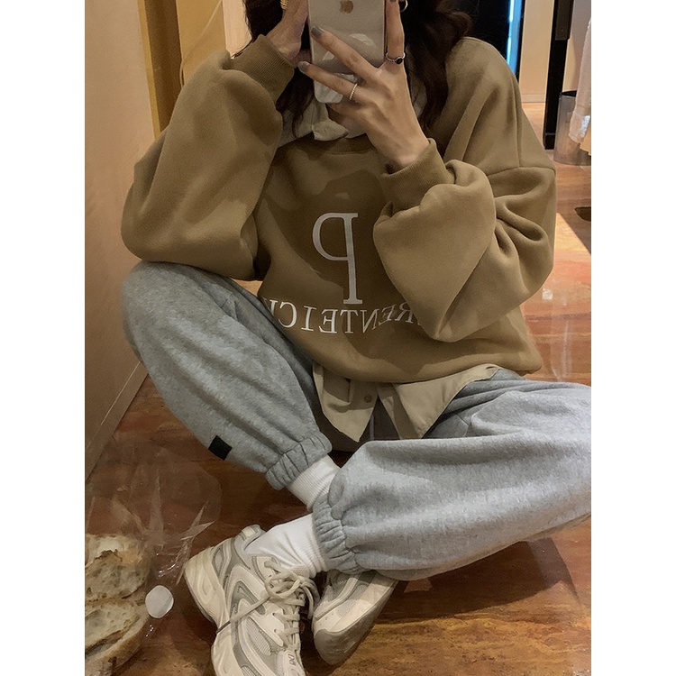 Áo Sweater nỉ nữ Cao cấp Hàn Quốc Áo nỉ nữ Thu Đông Giữ ấm Ulzzang Thời trang