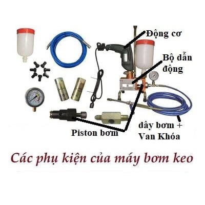 CẦN BƠM KEO PU - EPOXY XỬ LÝ NỨT CHÔNG THẤM. Dùng cho máy bơm chống thấm