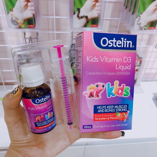 Bổ sung Vitamin D cho bé Ostelin Vitamin D3 Liquid Kids 20ml