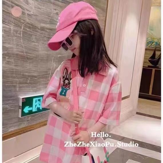 Áo Thun polo Tay Ngắn Bằng Cotton Phong Cách Phương Tây Thời Trang Mùa Hè Hàng Mới Dành Cho Bé Gái 2022