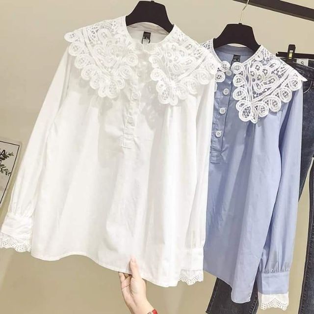 Sơmi cổ sen lớn