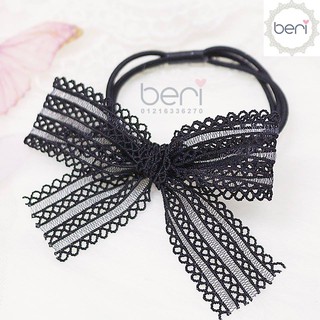 Cột tóc nơ ren Hàn Quốc BERI (đen) - CT025