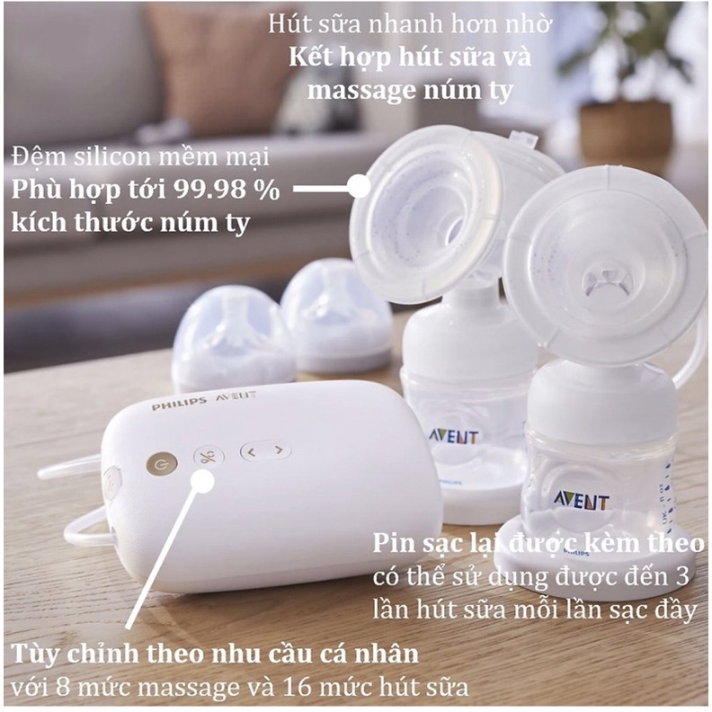 [Chính hãng - Bảo hành 2 năm] Máy hút sữa bằng điện mẫu mới nhất Eureka Philips Avent SCF 393.11 - Eureka Plus 394.11