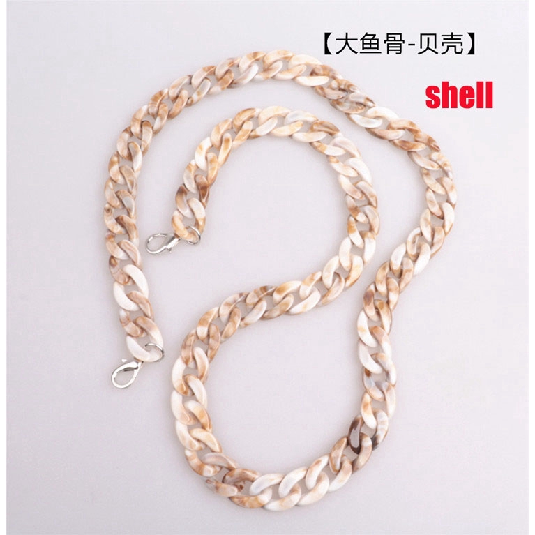 Dây xích đeo túi xách IELGY bằng nhựa acrylic hình xương cá cỡ lớn thời trang cho nữ