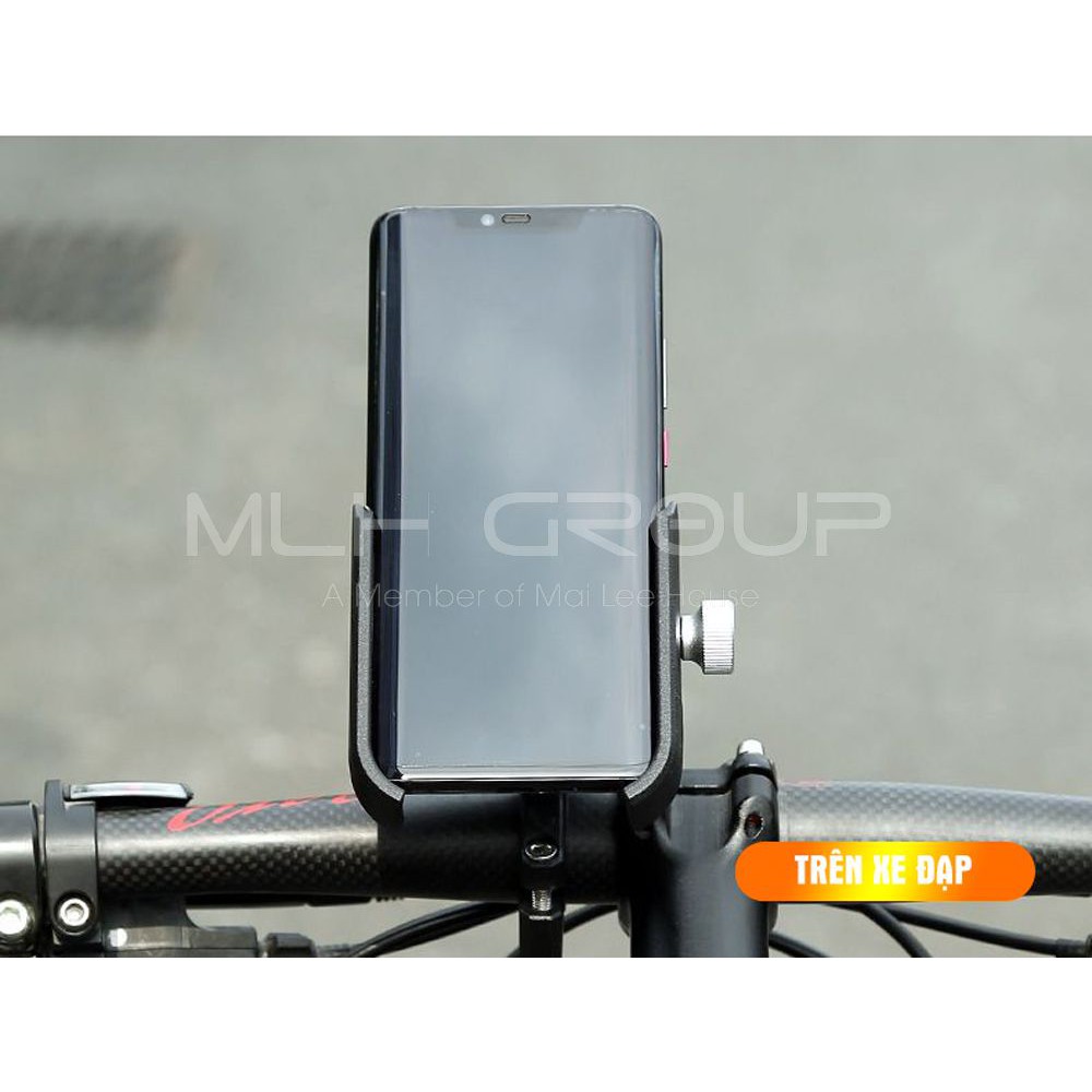 Giá Kẹp Đỡ Điện Thoại Cho Xe Đạp Khung Hợp Kim Nhôm Cao Cấp Chống Rung, Chống Cướp Giật MLH