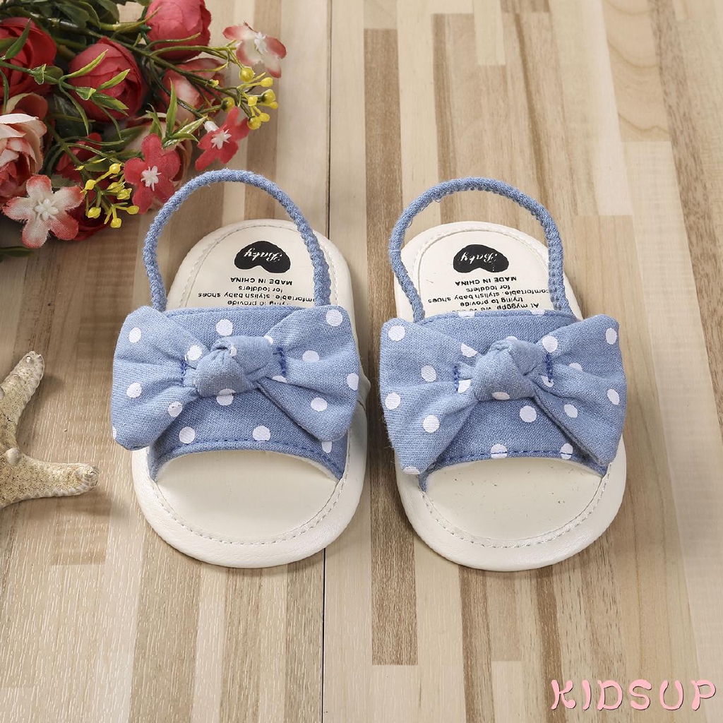 ✨Trẻ em🌈Xăng đan Tập Đi Đế Mềm Chống Trượt Đính Nơ Dễ Thương Cho Bé