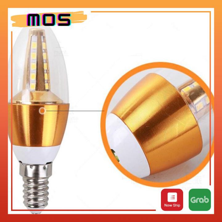 Bóng led nến trang trí đèn trần ánh sáng vàng/trắng Mos Shop