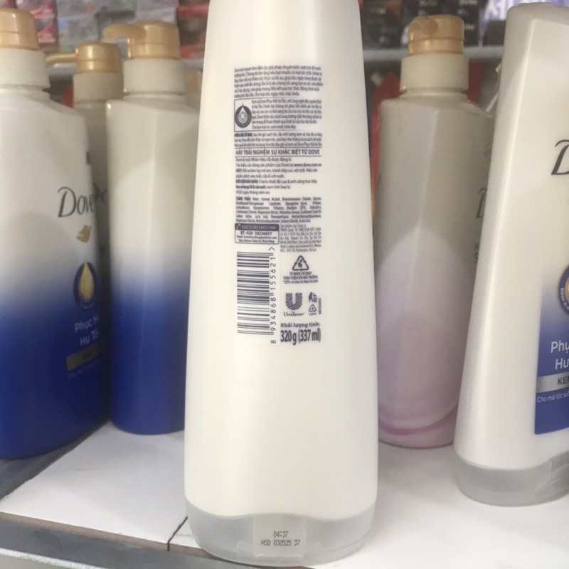 Kem Xả Dove Phục Hồi Hư Tổn Cho Tóc Chắc Khỏe 320g