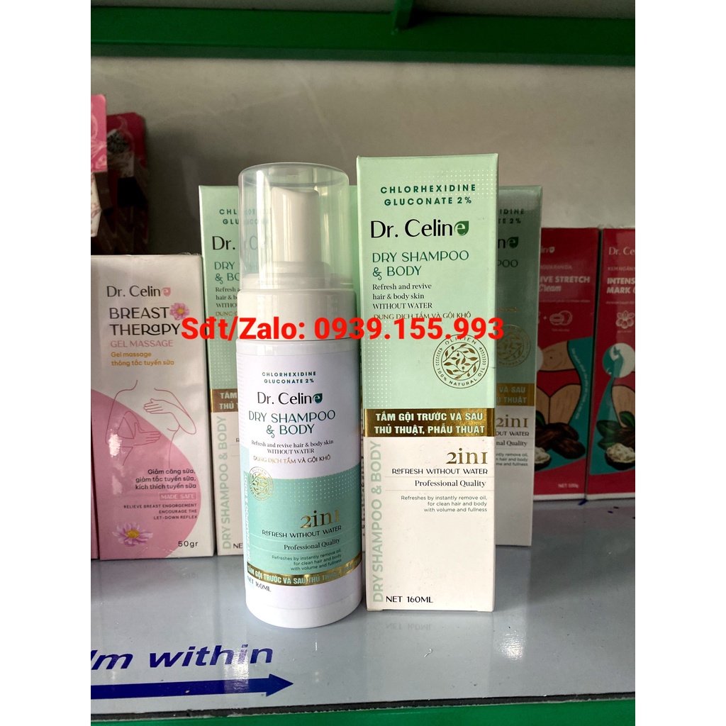 Tắm và gội đầu khô Dr.Celine Dry Wash & shampoo