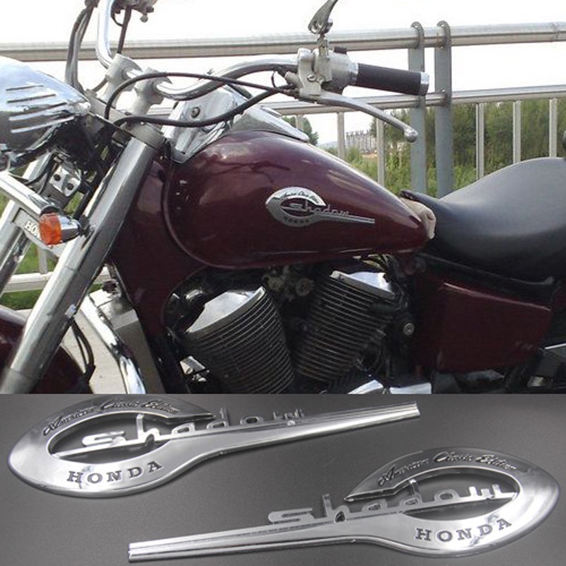 Biểu tượng xe máy Honda Shadow Tank Biểu tượng cho VT VTX 600 750 ABS Huy hiệu Chrome bằng nhựa