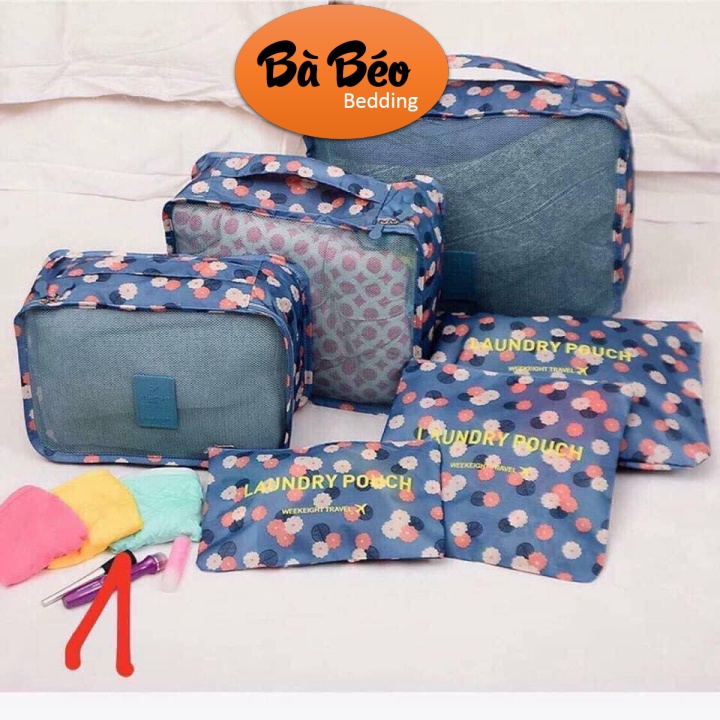 Set 6 túi đựng đồ du lịch tiện dụng, Túi Đựng Mỹ Phẩm Chống Nước, Túi Đựng Đồ Du Lịch Cá Nhân